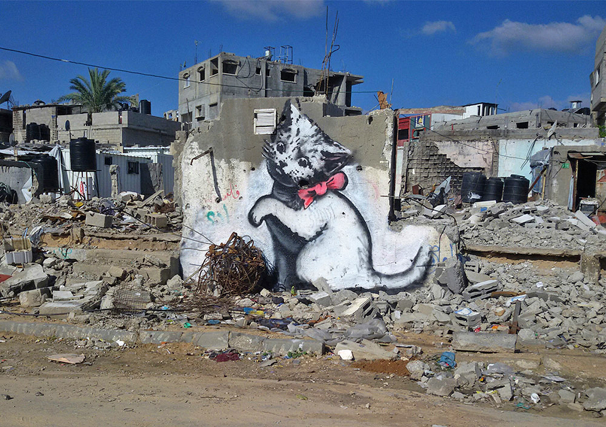 Banksy Kitten in Gaza/Palestina