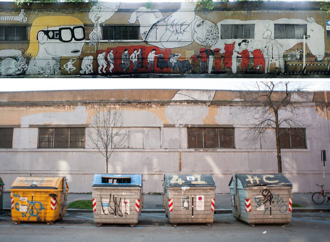Blu Street Art Protest Bologna