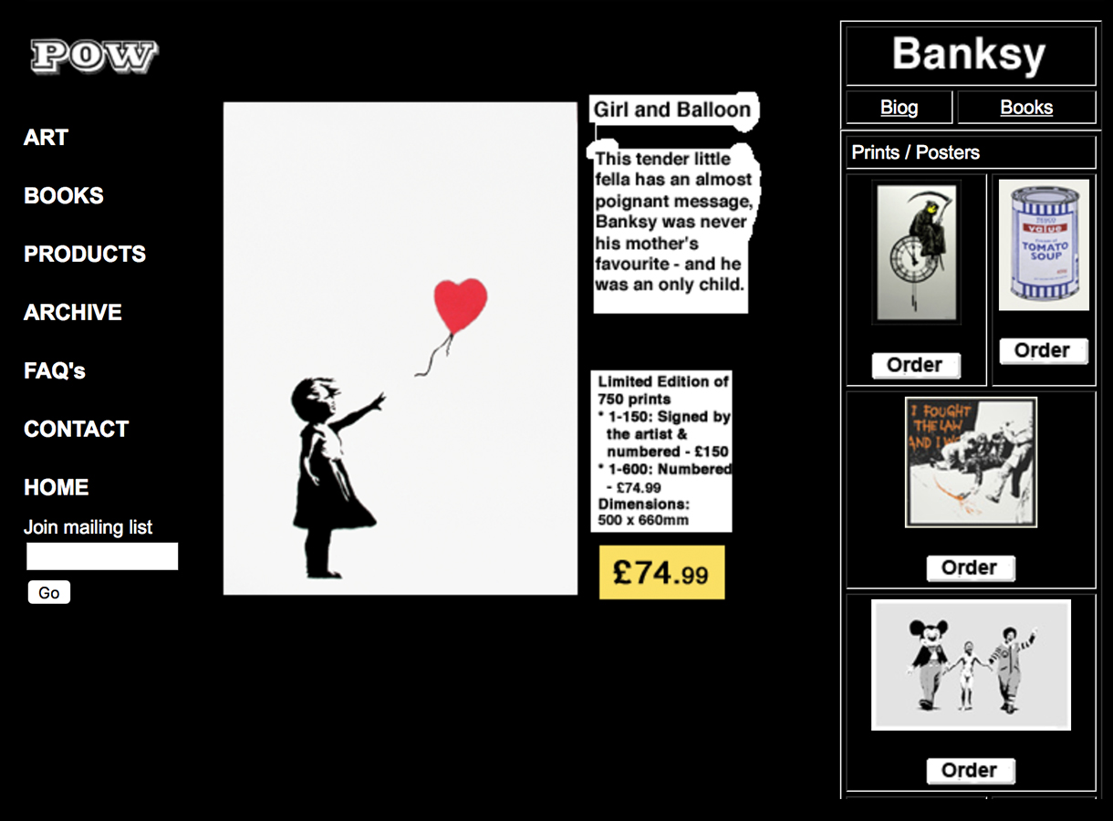 Banksy Girl with Balloon signed Print for Sale