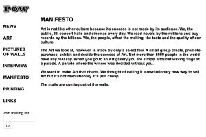 Pictures on Walls Manifesto